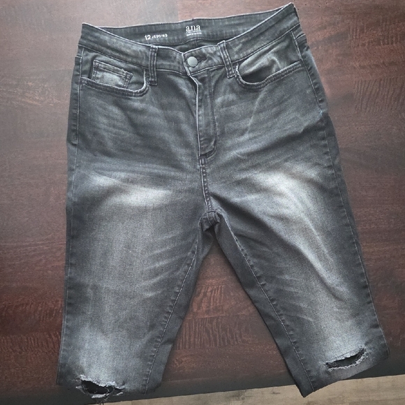 a.n.a Wmns Charcoal Skinny Jeans - Picture 2 of 4